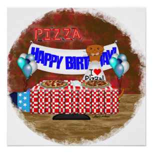 Oliver The Otter is 6 Years Old. Happy Birthday Perfect Poster