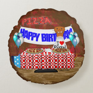 Oliver The Otter is 6 Years Old. Happy Birthday Rond Kussen