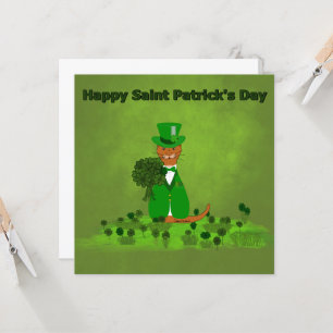 Oliver The Otter Picking Shamrocks - Saint Patrick