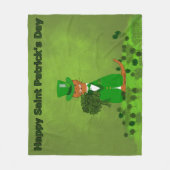 Oliver The Otter Picking Shamrocks - Saint Patrick Fleece Deken (Voorkant)