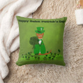 Oliver The Otter Picking Shamrocks - Saint Patrick Kussen (Deken)