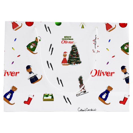 Oliver The Otter Random Pattern Groot Cadeauzakje (Achterkant)