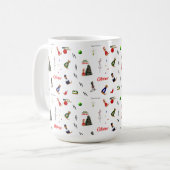 Oliver The Otter Random Pattern Koffiemok (Voorkant links)
