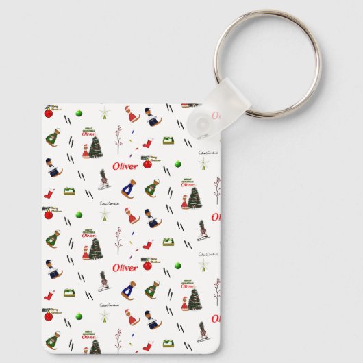 Oliver The Otter Random Pattern Sleutelhanger (Achterkant)