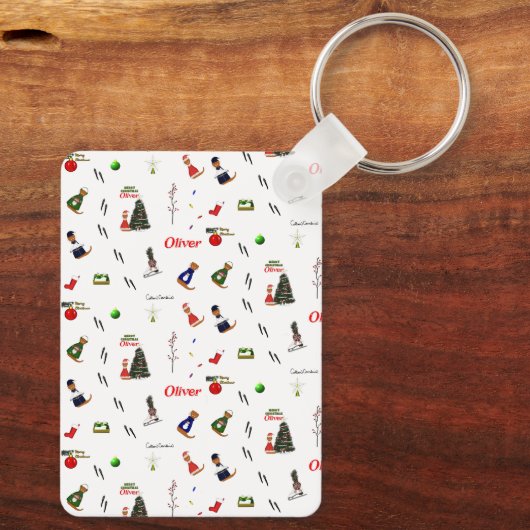 Oliver The Otter Random Pattern Sleutelhanger (Achterkant)