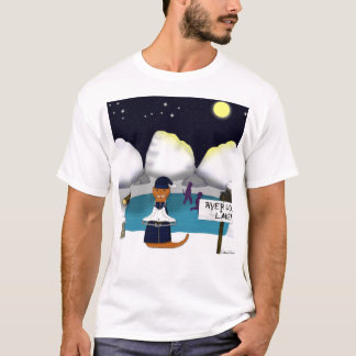 Oliver The Otter Schaatsen aan de rivier T-shirt