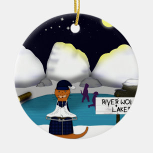 Oliver The Otter Schaatsen op het Ornament van de 