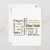 Oliver Twist Characters Briefkaart (Voorkant / Achterkant)