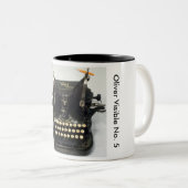 Oliver Visible No. 5 typwriter Tweekleurige Koffiemok (Voorkant rechts)