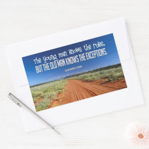 Oliver Wendell Holmes Inspirerend quote "Rules" Rechthoekige Sticker