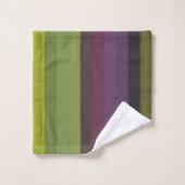 Olives, Sauge & Plumet Rayures Verticales (Gant de toilette)