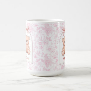 Olivia Aangepaste Roze Teddybeer Nursery Design Koffiemok