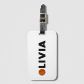 Olivia Basketball Bagagelabel (Voorkant (verticaal))