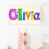 "Olivia" Cartoon Karakternaam Spandoek (Insitu)