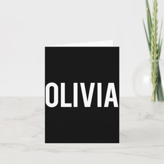 Olivia - Cool New Funny Name Fan Gift Tee  Kaart (Voorkant)