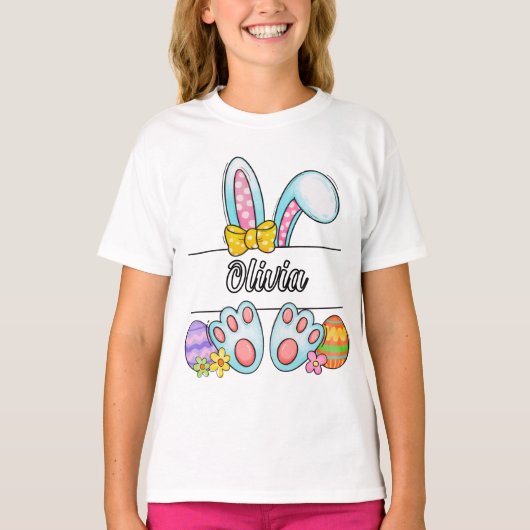 Olivia Easter Bunny T-shirt (Voorkant)