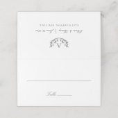 Olivia Elegant Eenvoudig Monogram Grijs Bruiloft (Buitenkant ongevouwen)