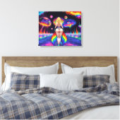 Olivia en Psychedelia Canvas Afdruk (Insitu (Slaapkamer))