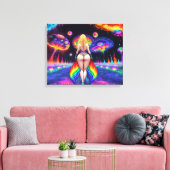 Olivia en Psychedelia Canvas Afdruk (Insitu (Woonkamer))