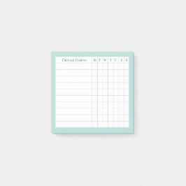 Olivia gepersonaliseerde gewoonte tracker in Spa Post-it® Notes