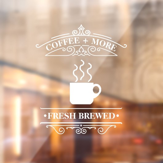 Olivia Hill Coffee Shop Scrollwork Lijst ID875 Raamsticker (Vel 2)