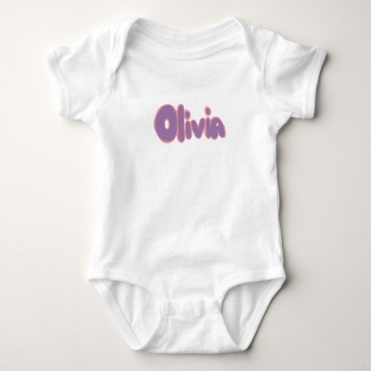 Olivia in bubbelletters romper (Voorkant)