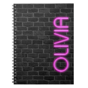 OLIVIA in PINK-neonverlichting Notitieboek