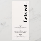 OLIVIA Modern Ivoor Celestial Bruiloft Ontbijt Menu (Voorkant)