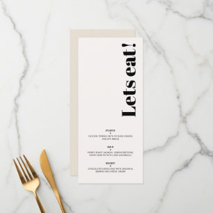 OLIVIA Modern Ivoor Celestial Bruiloft Ontbijt Menu