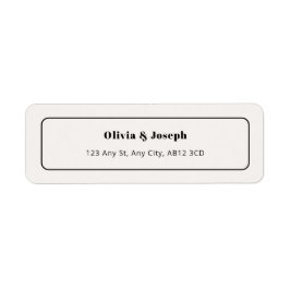 OLIVIA Modern Ivoor RSVP Retouradres Label