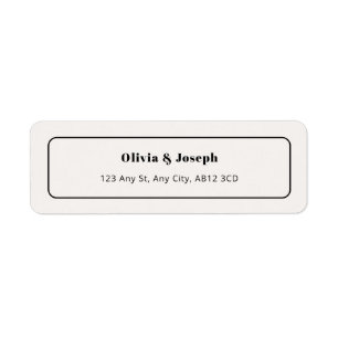OLIVIA Modern Ivoor RSVP Retouradres Label