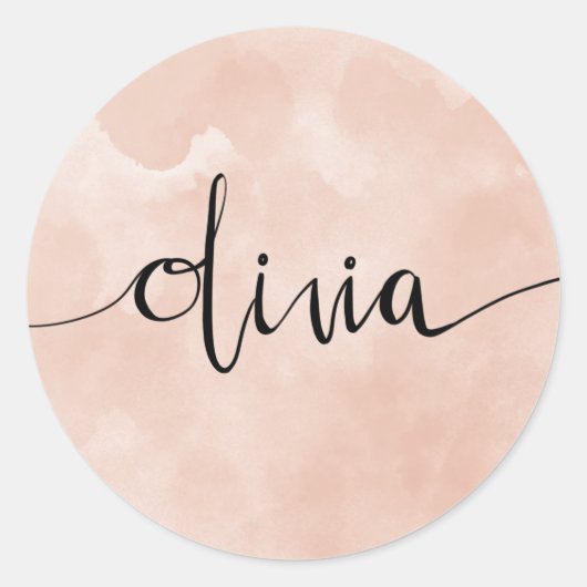 Olivia Naam Hand Lettered Sticker (Voorkant)