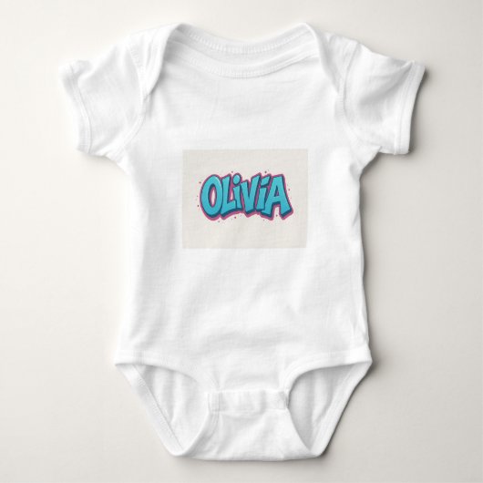 Olivia naam kunst romper (Voorkant)