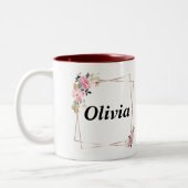 Olivia naam Mok – Custom Coffee Cup met An (Links)