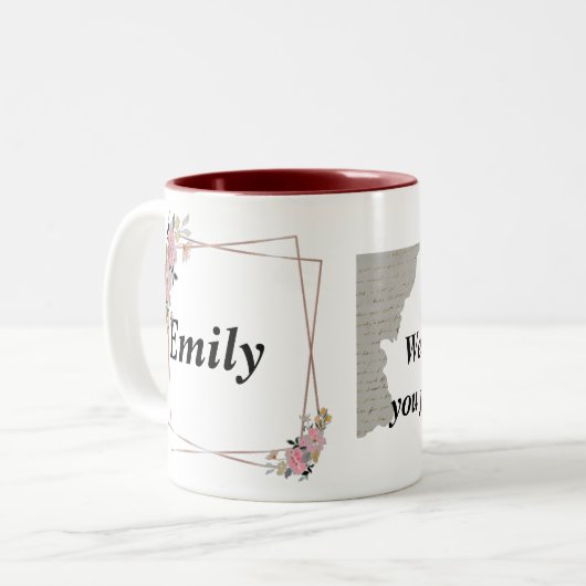 Olivia naam Mok – Custom Coffee Cup met An (Voorkant links)