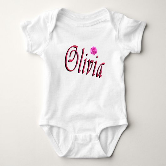 Olivia naamlogo, baby bodysuit (Voorkant)