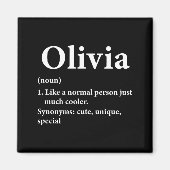 Olivia Name Definition Funny D  Magneet (Voorkant)