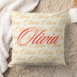 Olivia Name Pattern Design Kussen