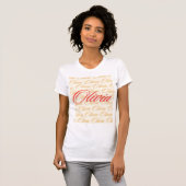 Olivia Name Pattern Design T-shirt (Voorkant volledig)