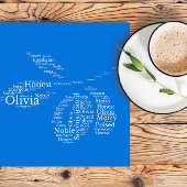 Olivia Nom Cloud Personnalisable Poster
