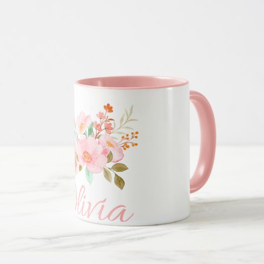 Olivia nom mug (Devant droit)