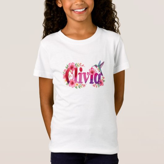 Olivia - Personalised Shirt  - For Kids (Voorkant)