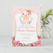 Olivia Pigsley Baby shower Invitation (Debout devant)