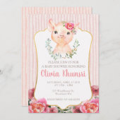 Olivia Pigsley Baby shower Invitation Kaart (Voorkant / Achterkant)
