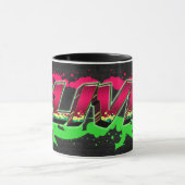 Olivia Prénom Graffiti red Tasse verte (Centre)