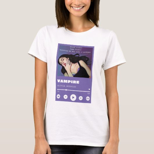 Olivia Rodrigo Vampire Lyric Shirt (Voorkant)
