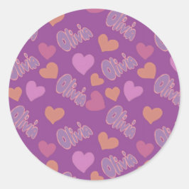Olivia ronde sticker