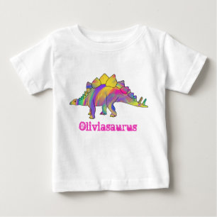 Olivia Saurus Colorful Stegosaurus Dinosaur Art