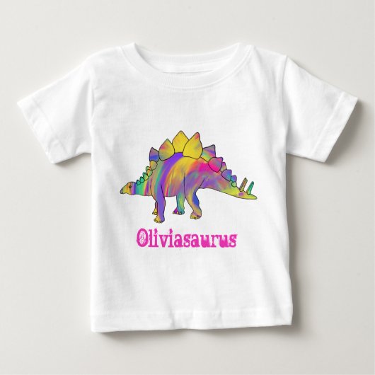 Olivia Saurus Colorful Stegosaurus Dinosaur Art (Voorkant)