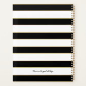 Olivia Stripes Planner en noir et blanc (Dos)